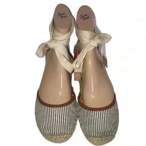 Joie Miramar Striped Espadrilles Size 37 (7) - Picture 3 of 9